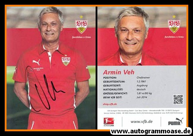 Autogramm Fussball | VfB Stuttgart | 2014 | Armin VEH