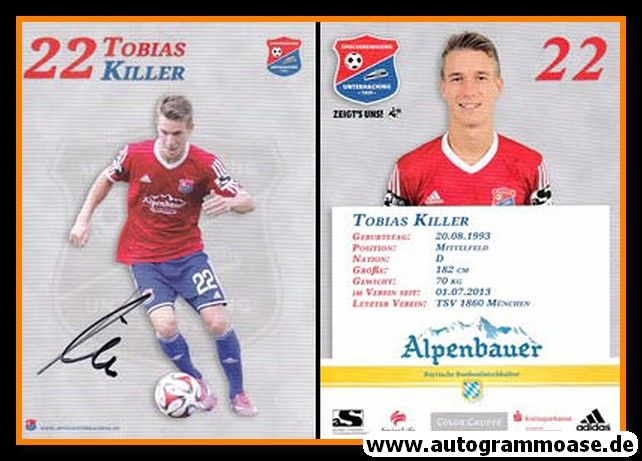 Autogramm Fussball | SpVgg Unterhaching | 2014 | Tobias KILLER