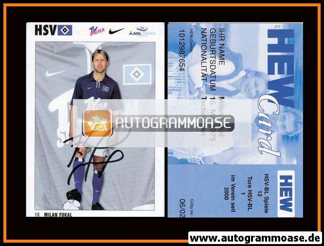 Autogramm Fussball | Hamburger SV | 2001 | Milan FUKAL