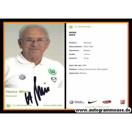 Autogramm Fussball | VfL Wolfsburg | 2004 | Heinz MIES