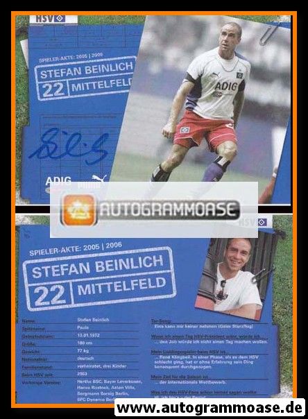 Autogramm Fussball | Hamburger SV | 2005 | Stefan BEINLICH