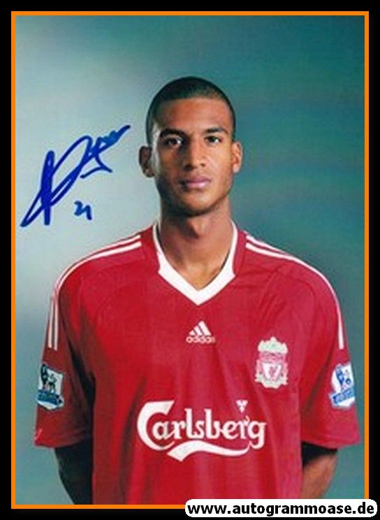 Autogramm Fussball | FC Liverpool | 2008 Foto | David N´GOG (Portrait Color)