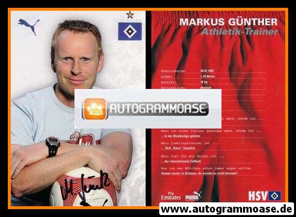 Autogramm Fussball | Hamburger SV | 2006 | Markus GÜNTHER