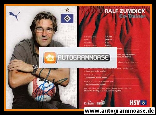 Autogramm Fussball | Hamburger SV | 2006 | Ralf ZUMDICK