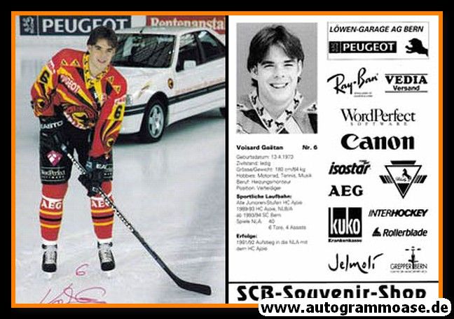 Autogramm Eishockey | SC Bern | 1993 | Gaetan VOISARD