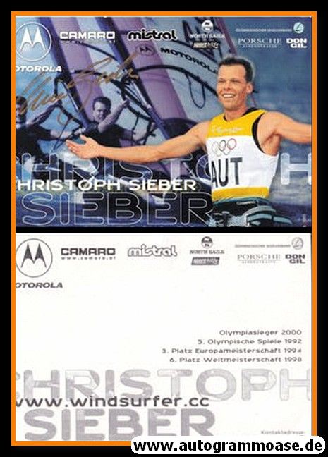 Autogramm Segeln | Christoph SIEBER | 2000 (Collage Color) OS-Gold