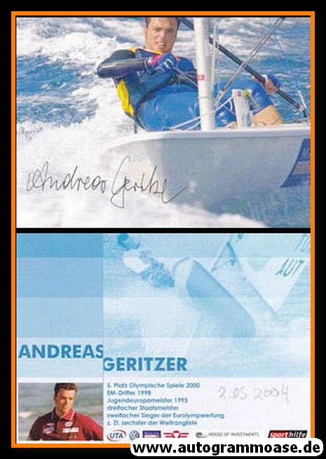 Autogramm Segeln | Andreas GERITZER | 2000er (Rennszene Color)