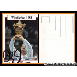 Autogramm Tennis | Boris BECKER | 1989 Druck (Fila) Wimbledon-Sieg