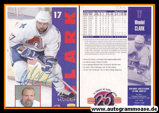 Autogramm Eishockey | Quebec | 1994 | Wendel CLARK