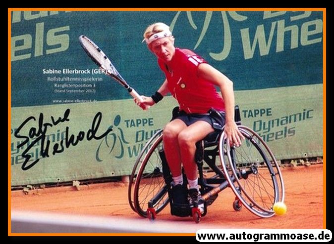 Autogramm Paralympics | Tennis | Sabine ELLERBROCK | 2000er Foto (Spielszene Color)