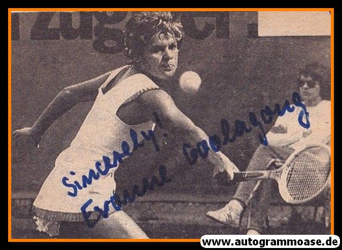 Autogramm Tennis | Evonne GOOLAGONG CAWLEY | 1970er (Spielszene SW)