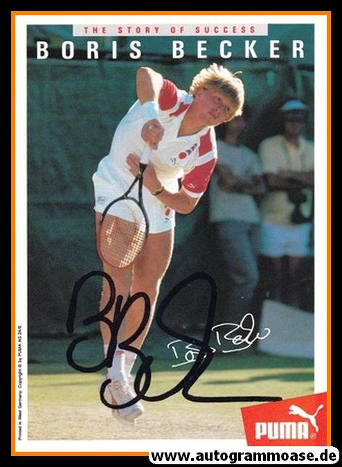 Autogramm Tennis | Boris BECKER | 1990er Druck (Puma Story)