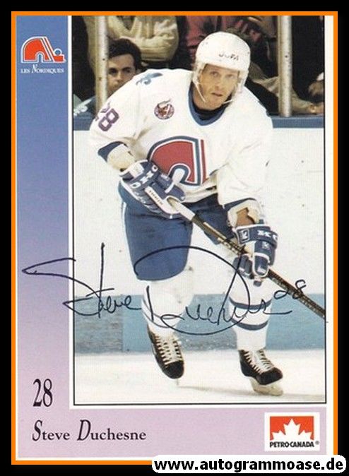 Autogramm Eishockey | Quebec | 1992 | Steve DUCHESNE