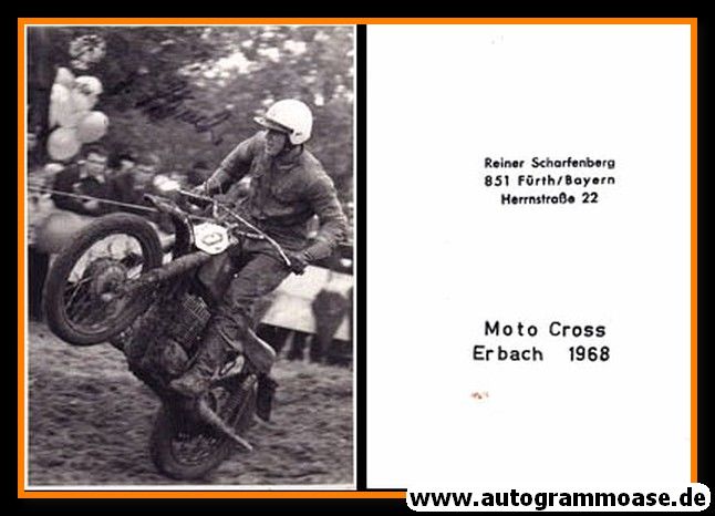 Autogramm Motocross | H. STEINECK | 1968 (Rennszene SW) Erbach