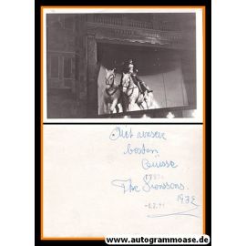 Autogramm Zirkus | THE SVENSONS | 1970er Foto (Portrait SW) Pferdedressur