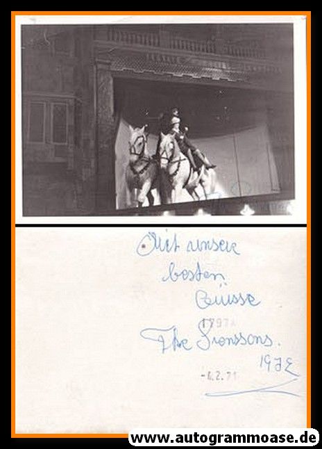 Autogramm Zirkus | THE SVENSONS | 1970er Foto (Portrait SW) Pferdedressur
