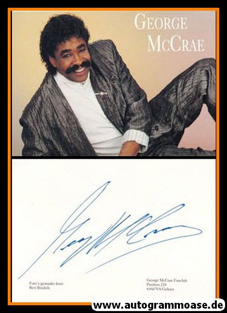 Autogramm Pop (USA) | George McCRAE | 1980er (Portrait Color)