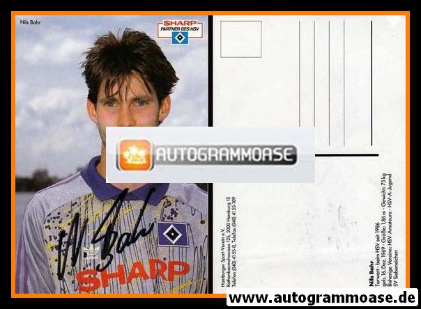 Autogramm Fussball | Hamburger SV | 1990 | Nils BAHR