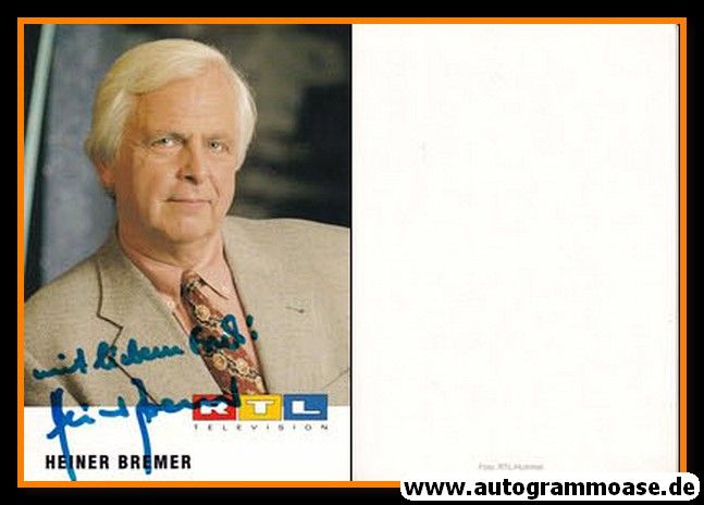 Autogramm TV | RTL | Heiner BREMER | 1980er (Portrait Color)