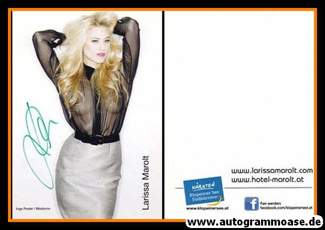 Autogramm Model | Larissa MAROLT | 2010er (Portrait Color) Kärnten