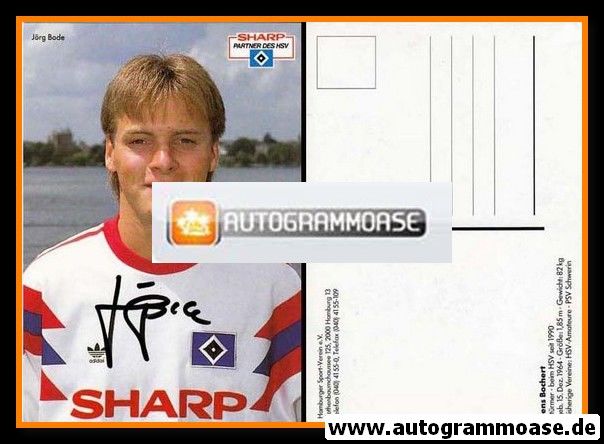 Autogramm Fussball | Hamburger SV | 1990 | Jörg BODE