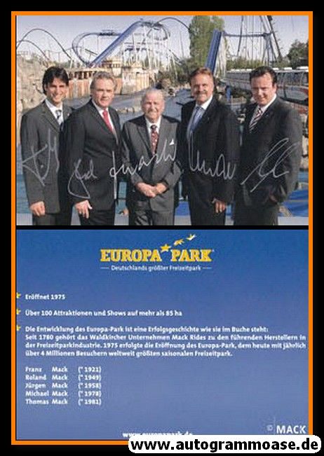 Autogramme Wirtschaft | GEBRÜDER MACK | 2000er (Europa-Park)