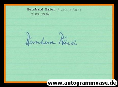 Autogramm Wasserball | Bernhard BAIER (1936 OS-Silber)