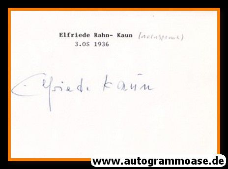 Autogramm Hochsprung | Elfriede KAUN (1936 OS-Bronze)