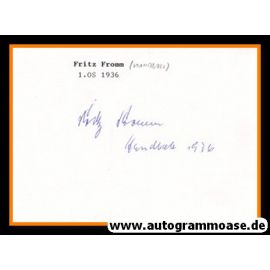 Autograph Handball | DHB | Fritz FROMM (1936 OS-Gold)