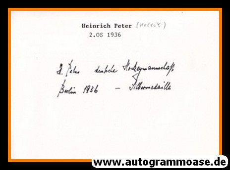 Autograph Fussball | Heinz DITGENS (DFB / Mönchengladbach) 1930er
