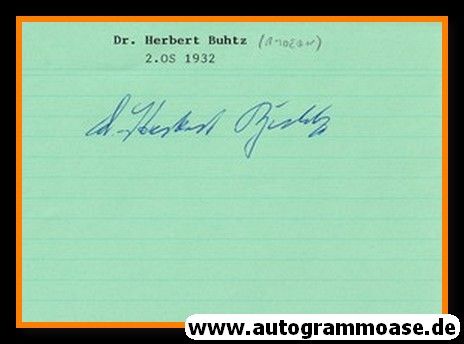 Autogramm Rudern | Herbert BUHTZ (1932 OS-Silber)