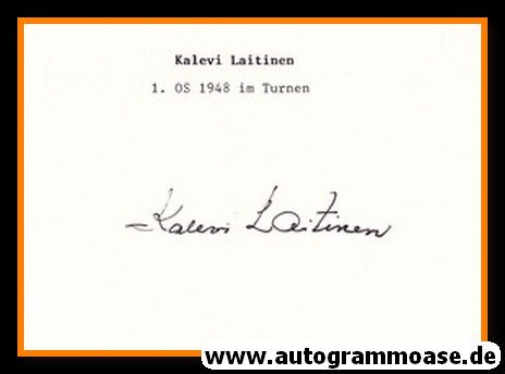 Autogramm Turnen | Kalevi LAITINEN (1948 OS-Gold Finnland)
