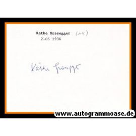 Autogramm Ski Alpin | Käthe GRASEGGER (1932 OS-Silber)