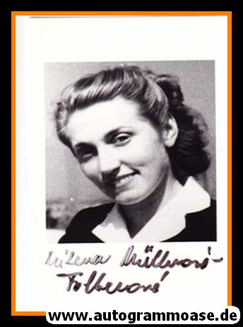 Autogramm Turnen | Milena MÜLLEROVA | 1948 Foto (Portrait SW) OS-Gold