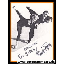 Autogramme Eiskunstlauf | Paul FALK + Ria BARAN | 1952 (Portrait SW) OS-Gold