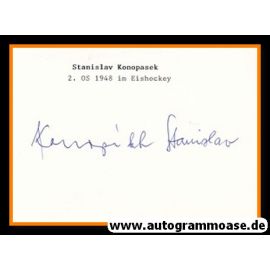 Autogramm Eishockey (Tschechien) | Stanislav KONOPASEK (1948 OS-Silber)