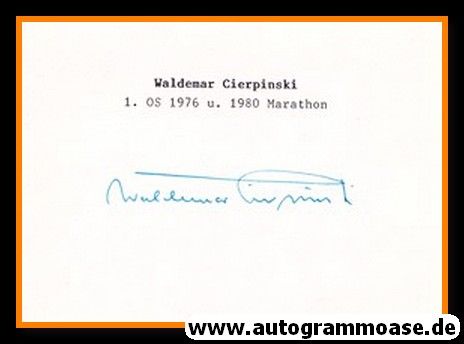 Autogramm Marathon | Waldemar CIERPINSKI (1976 OS-Gold)