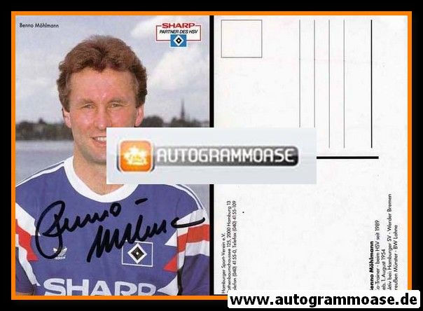 Autogramm Fussball | Hamburger SV | 1990 | Benno MÖHLMANN