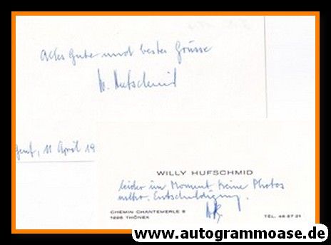 Autogramm Handball | Schweiz | Willy HUFSCHMID (1936 OS-Bronze)