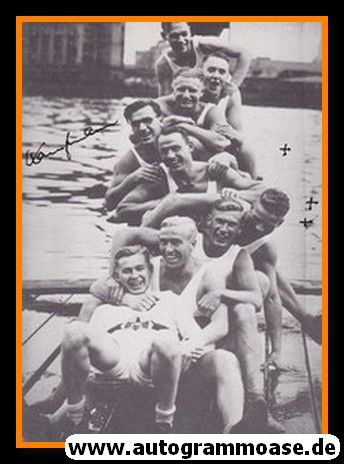 Mannschaftsbild Rudern | ACHTER | 1936 (OS-Bronze) + AG Heinz KAUFMANN