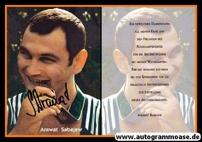 Autogramm Ringen | Arawat SABEJEW | 1997 (Portrait Color)