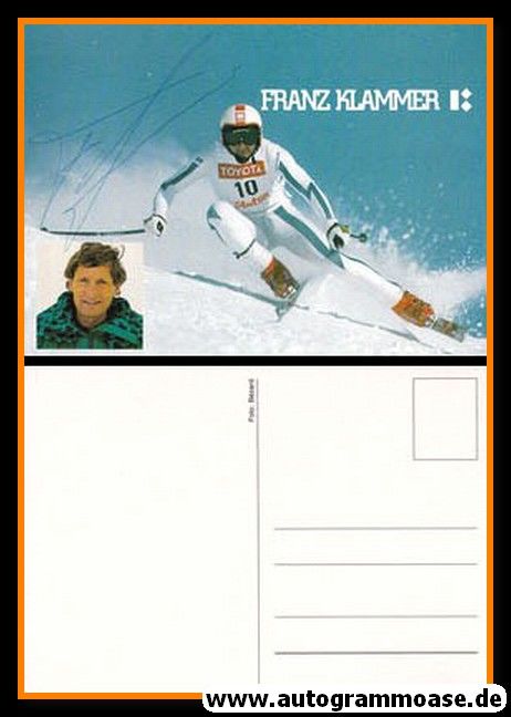 Autogramm Ski Alpin | Franz KLAMMER | 1990er (Collage Color) 1976 OS-Gold
