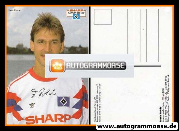 Autogramm Fussball | Hamburger SV | 1990 | Frank ROHDE