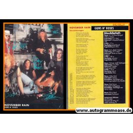 Autogramme Rock (USA) | GUNS N ROSES | 1991 Druck "November Rain"