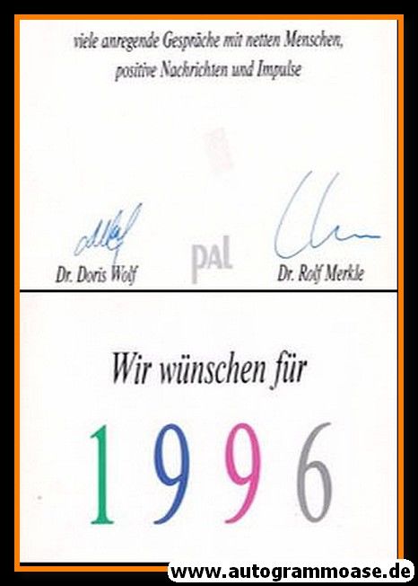 Autogramme Psychologie | Doris WOLF + Rolf MERKLE 