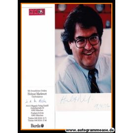 Autogramm Journalismus | Helmut MARKWORT | 1990er Foto (Portrait Color XL)