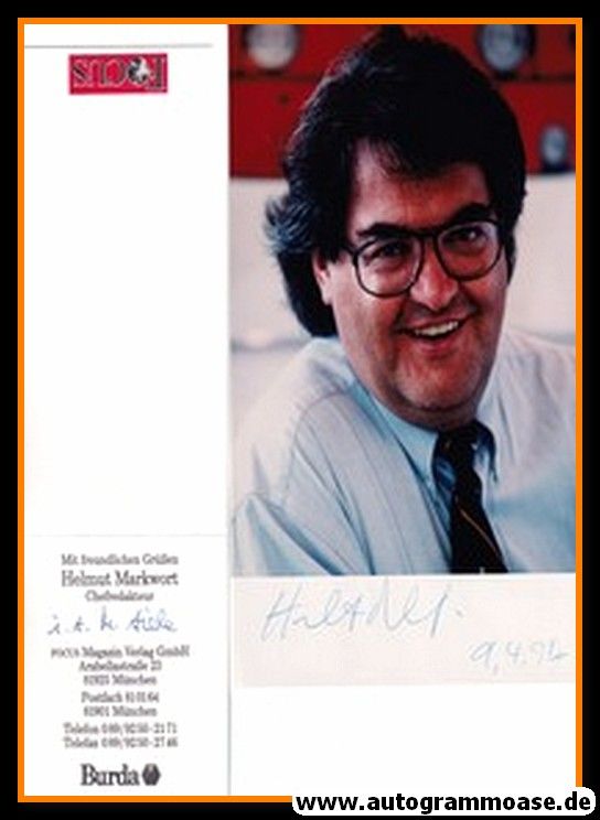 Autogramm Journalismus | Helmut MARKWORT | 1990er Foto (Portrait Color XL)
