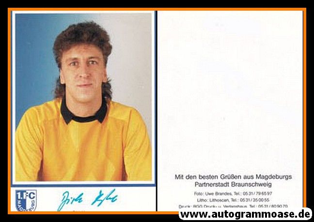 Autogramm Fussball | 1. FC Magdeburg | 1990 Druck | Dirk HEYNE