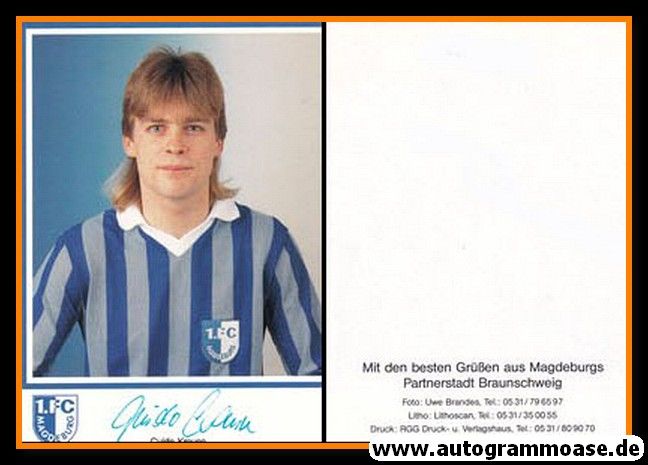 Autogramm Fussball | 1. FC Magdeburg | 1990 Druck | Guido KRAUSE