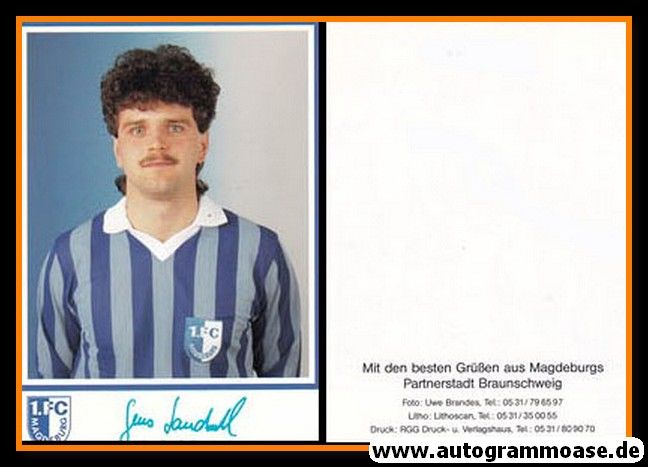 Autogramm Fussball | 1. FC Magdeburg | 1990 Druck | Jens LANDRATH